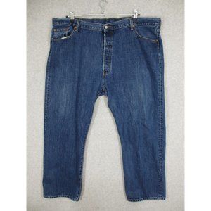 Levis 501 Men's Jeans Straight Leg Button Fly Size 48 x 30 Medium Wash